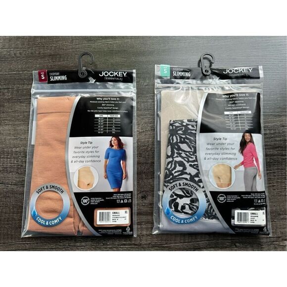 JOCKEY ESSENTIALS NWT women’s nude & gray seam free slimming shorts and high wai - Picture 2 of 10